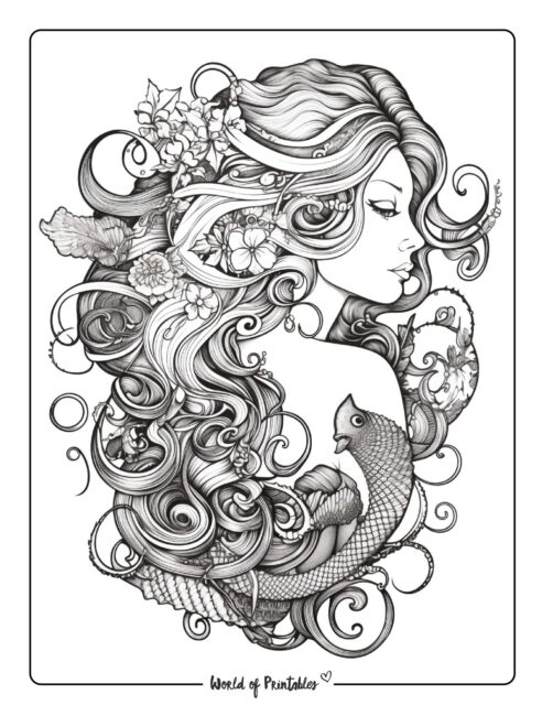 Best mermaid coloring pages