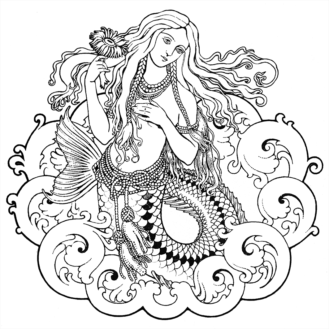 Mermaid coloring pages