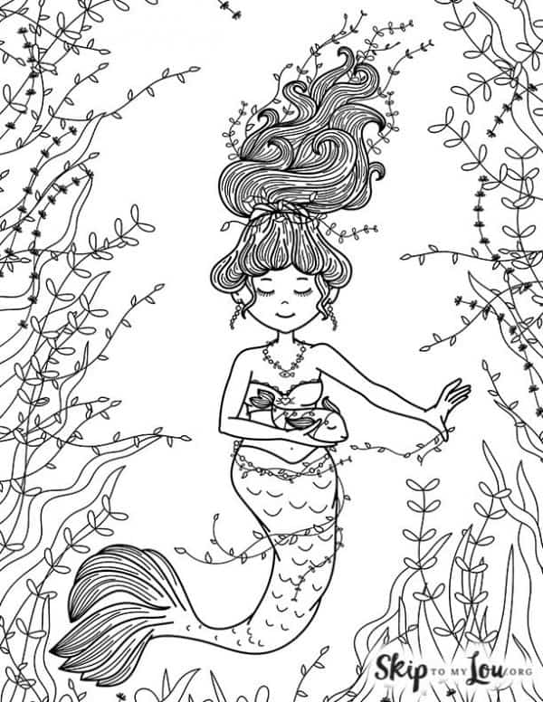 Mermaid coloring pages skip to my lou