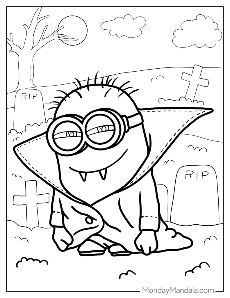 Vampire coloring pages free pdf printables