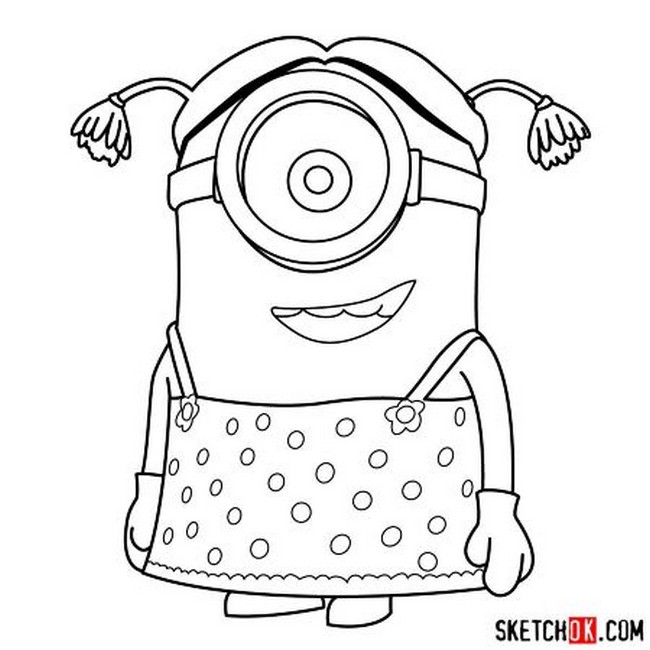 Easy minion drawings with step