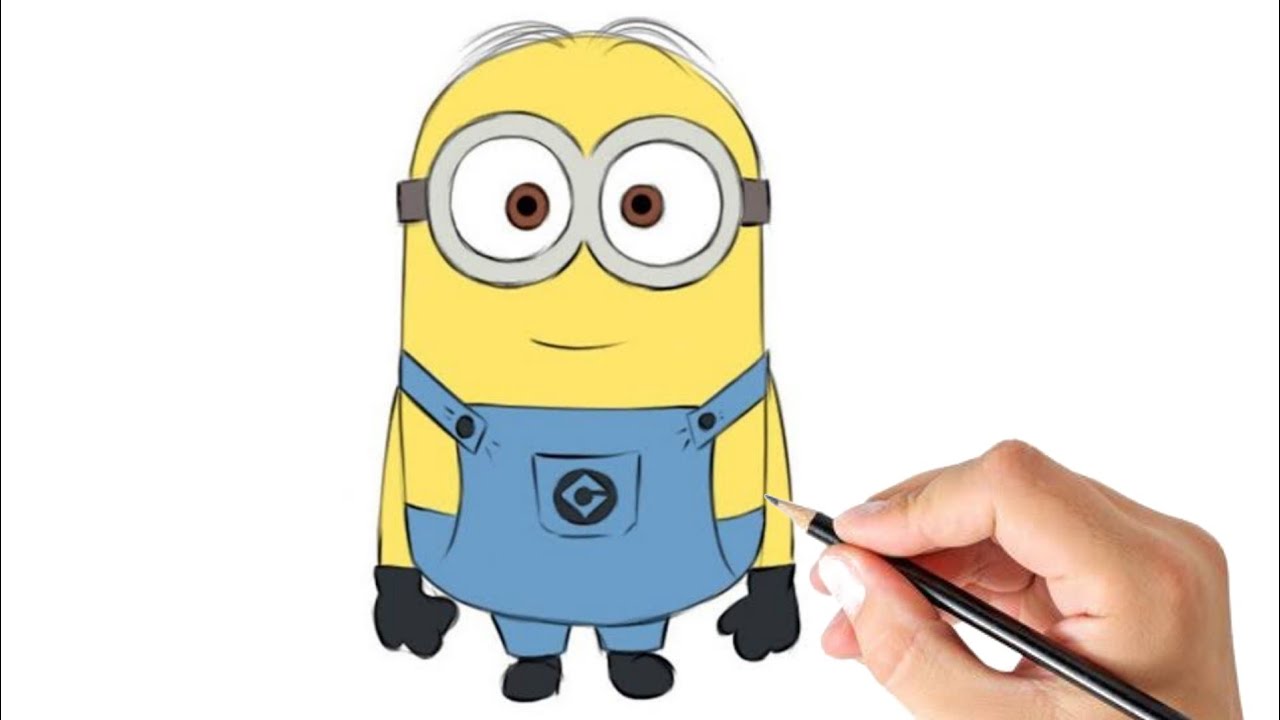 How to draw minion step by stepcartoon characters drawing eesapix howtodraw