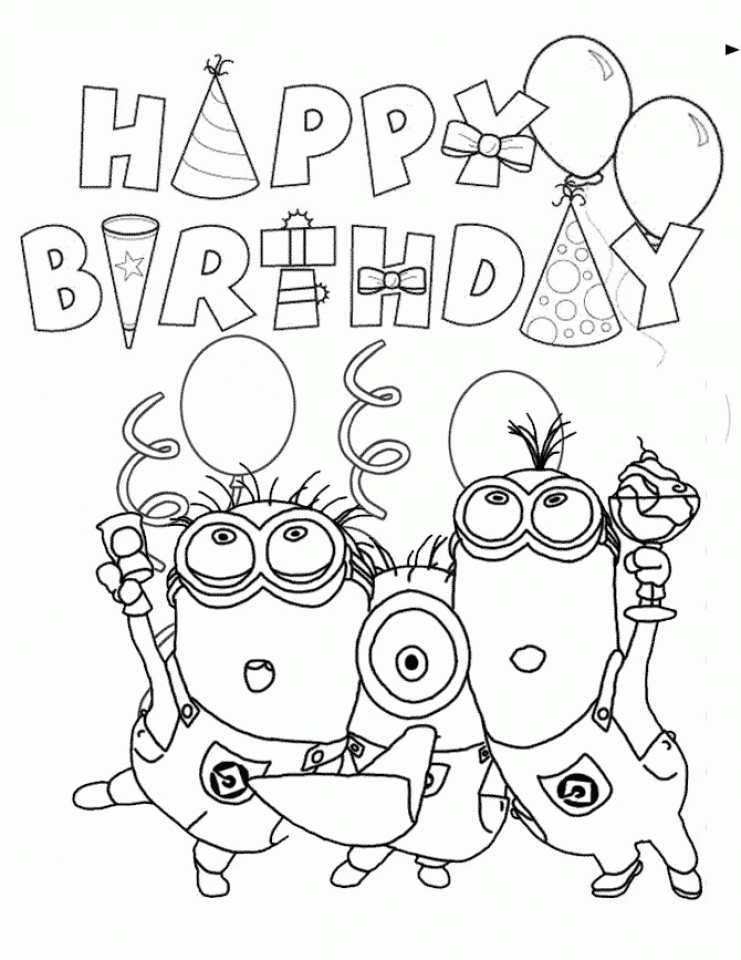 Get this kids coloring pages happy birthday printable