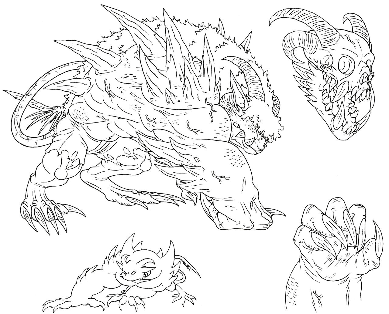 Monster design sketch by demongirl on