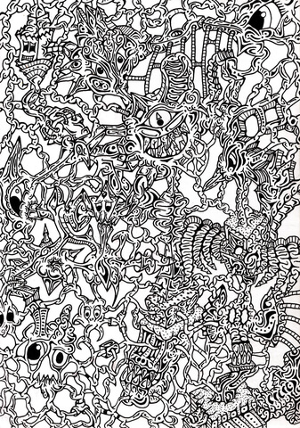 Monster structure coloring page free printable coloring pages
