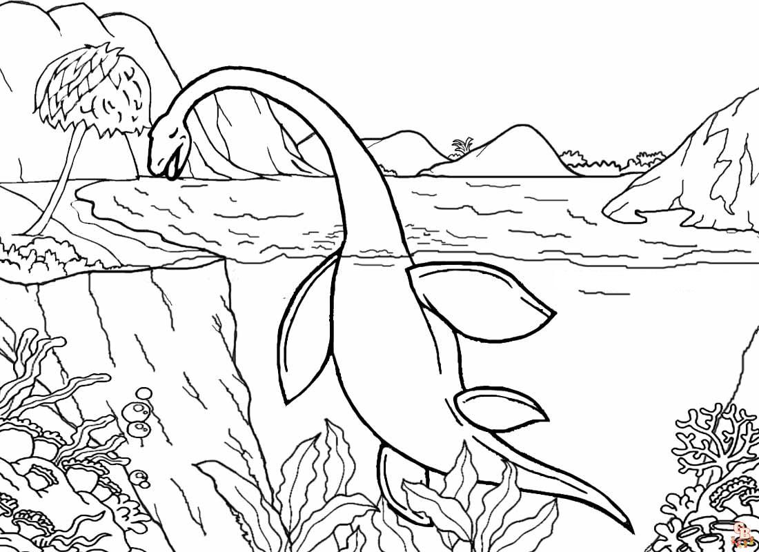 Sea monster coloring pages for kids
