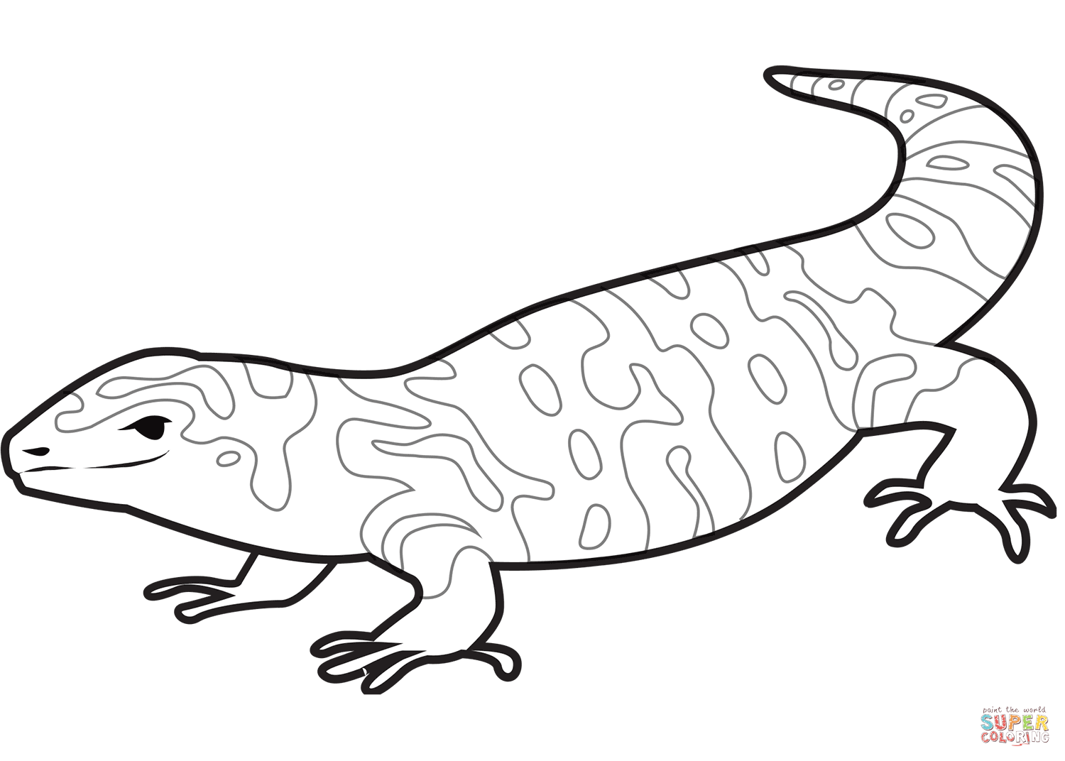 Gila monster coloring page free printable coloring pages