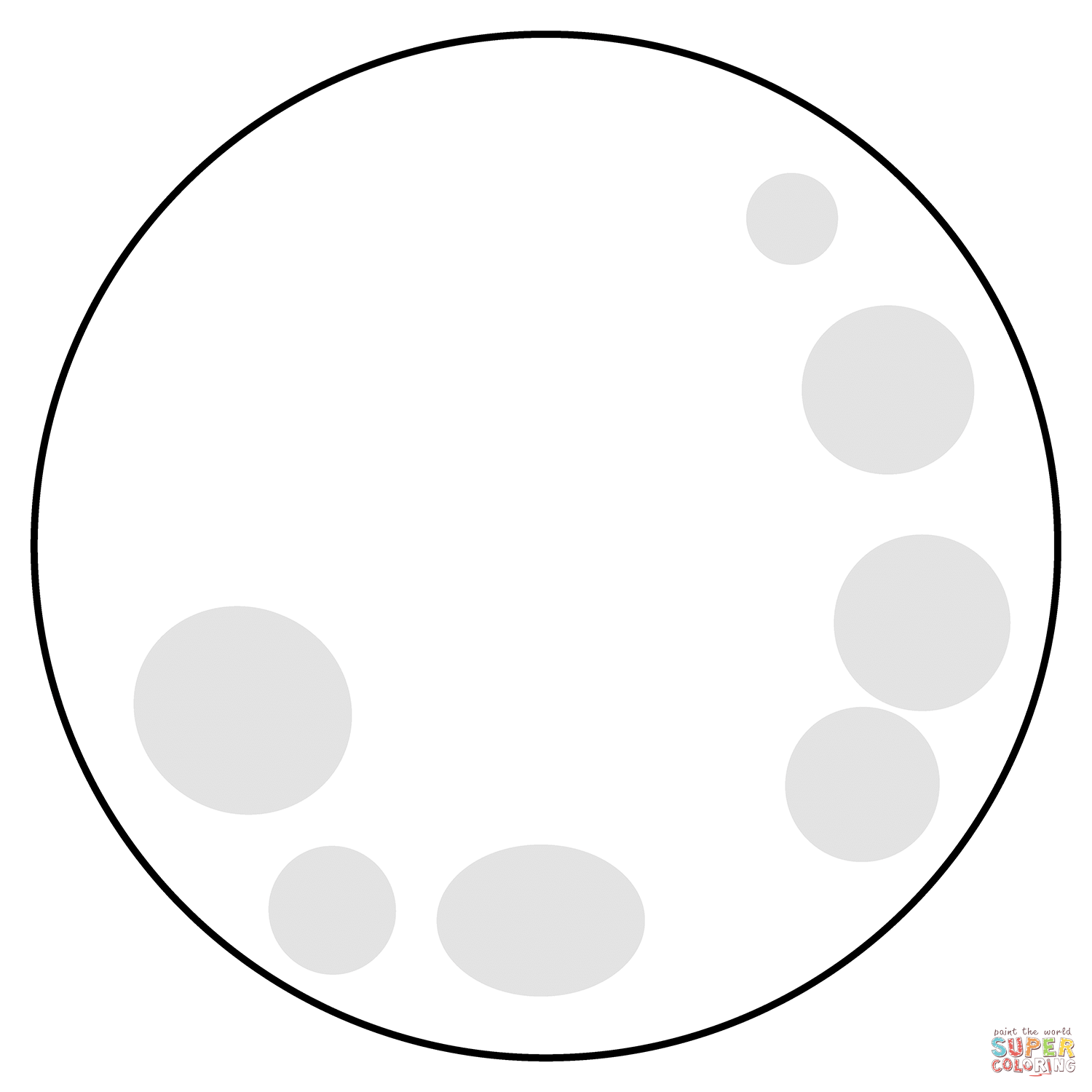 Full moon emoji coloring page free printable coloring pages