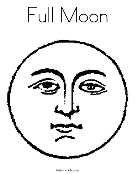 Full moon coloring page