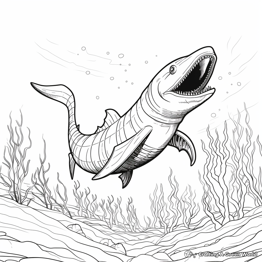 Mosasaurus coloring pages