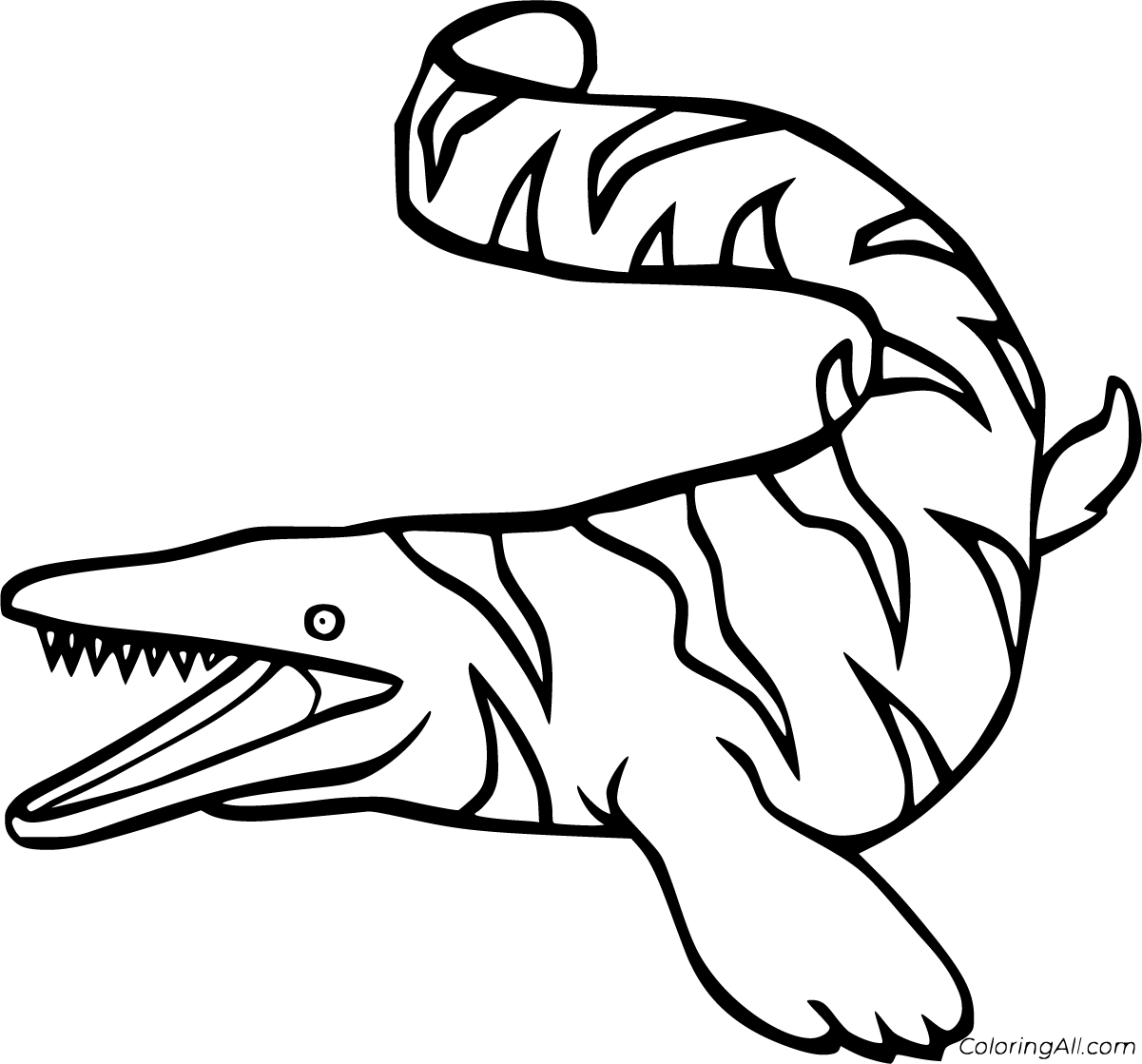 Mosasaurus coloring pages