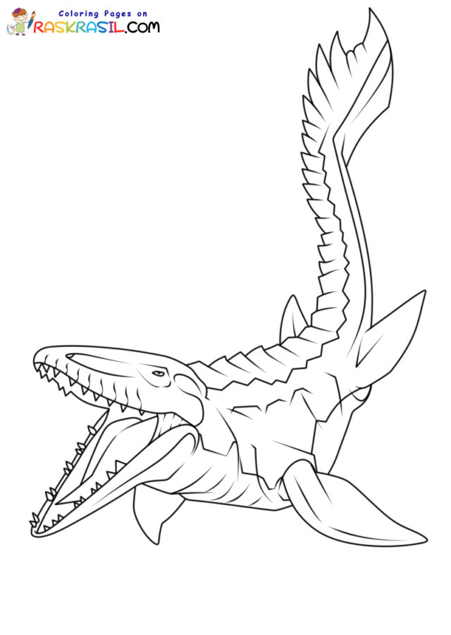 Mosasaurus coloring pages