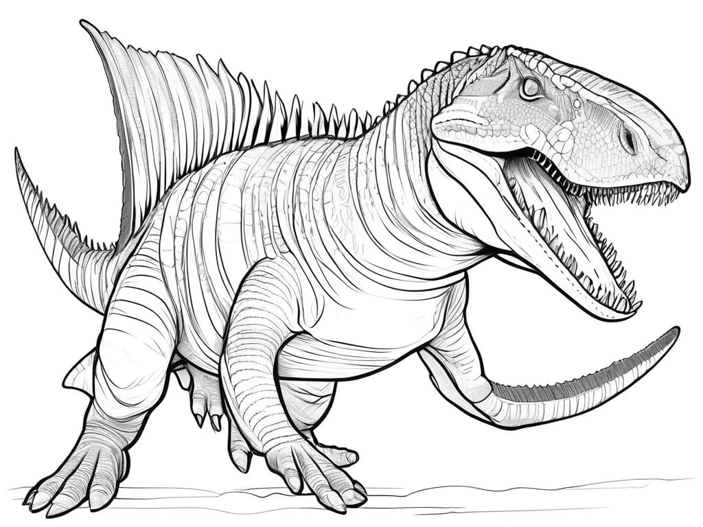 Realistic mosasaurus coloring page free printable