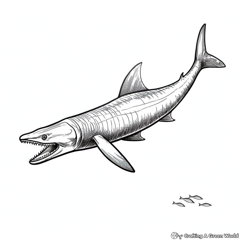 Mosasaurus coloring pages