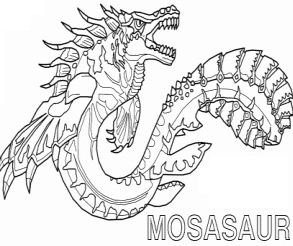 Mosasaur coloring pages printable for free download