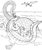 Mosasaur coloring pages free coloring pages