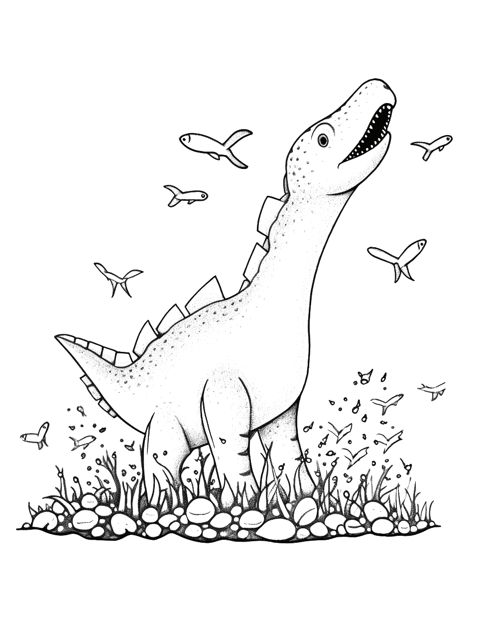 Dinosaur coloring pages free printable sheets