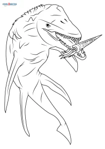 Free printable mosasaurus coloring pages for kids