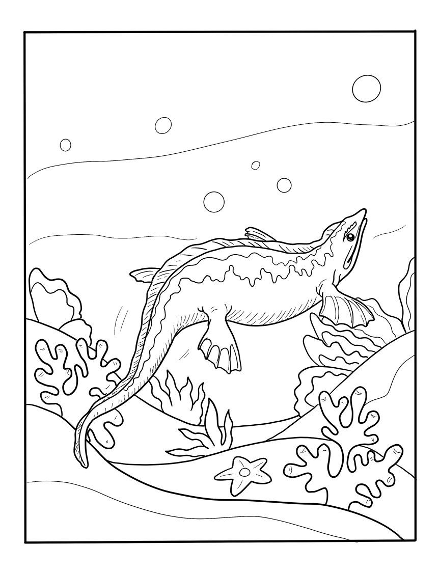 Realistic dinosaur coloring pages