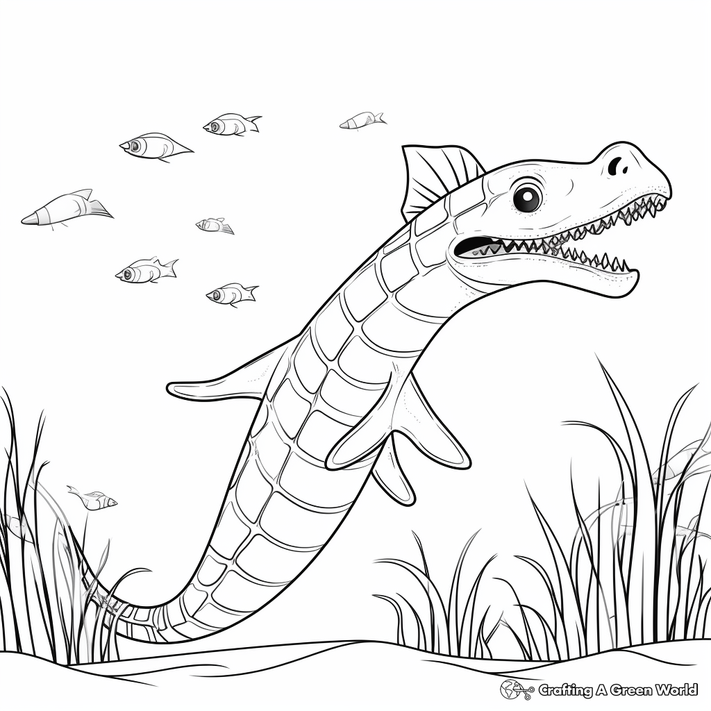 Plesiosaurus coloring pages