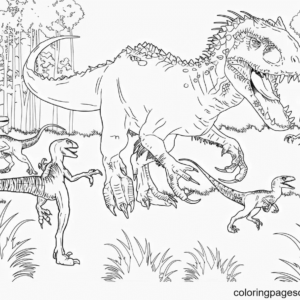 Jurassic world coloring pages printable for free download