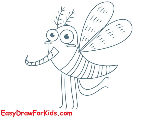 How to draw a mosquito easy draw for kids