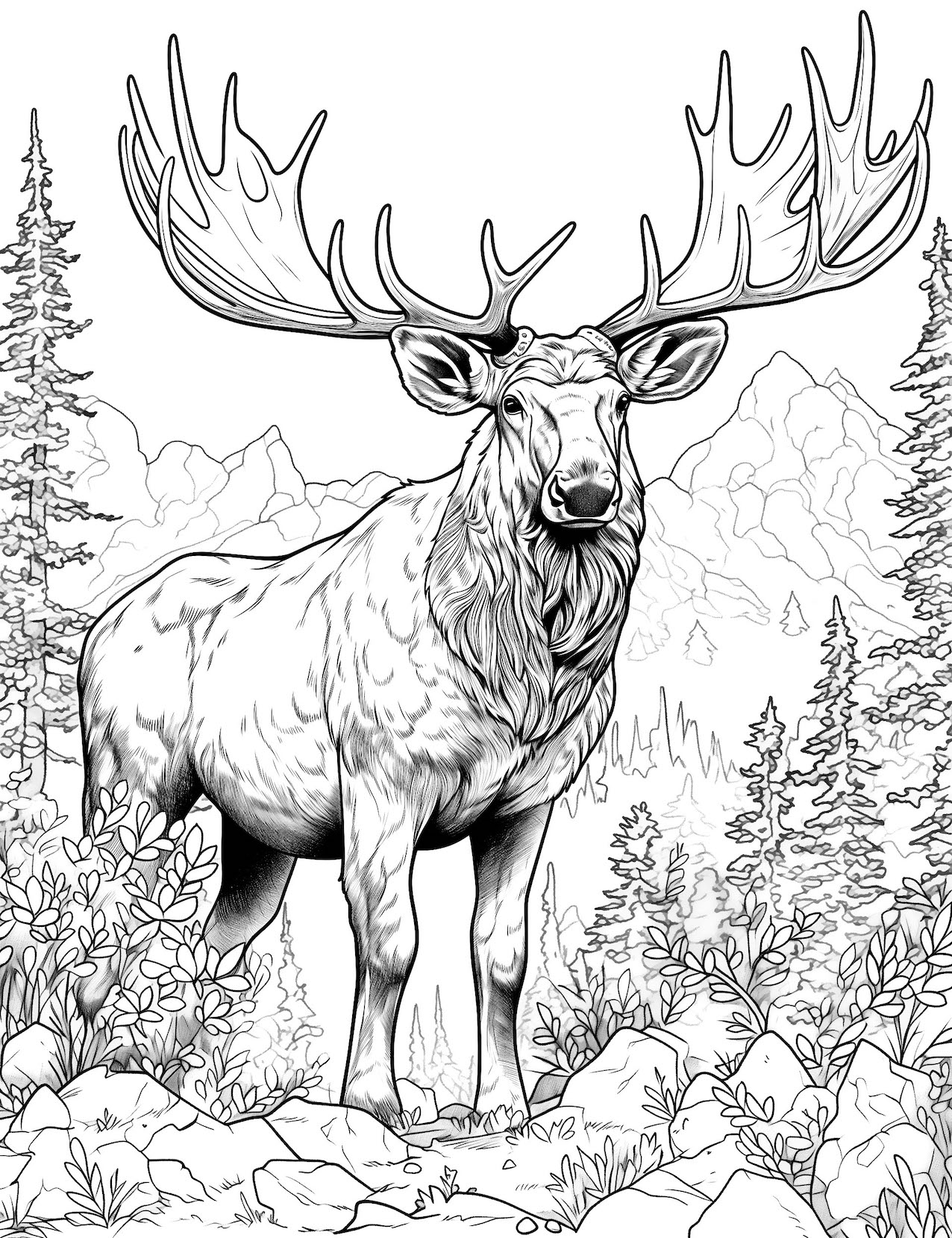 Enchanting deer coloring pages for kids and adults