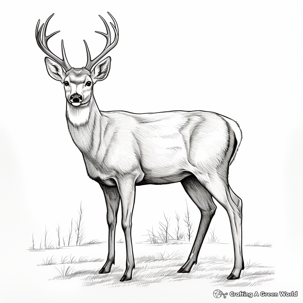 Mule deer coloring pages