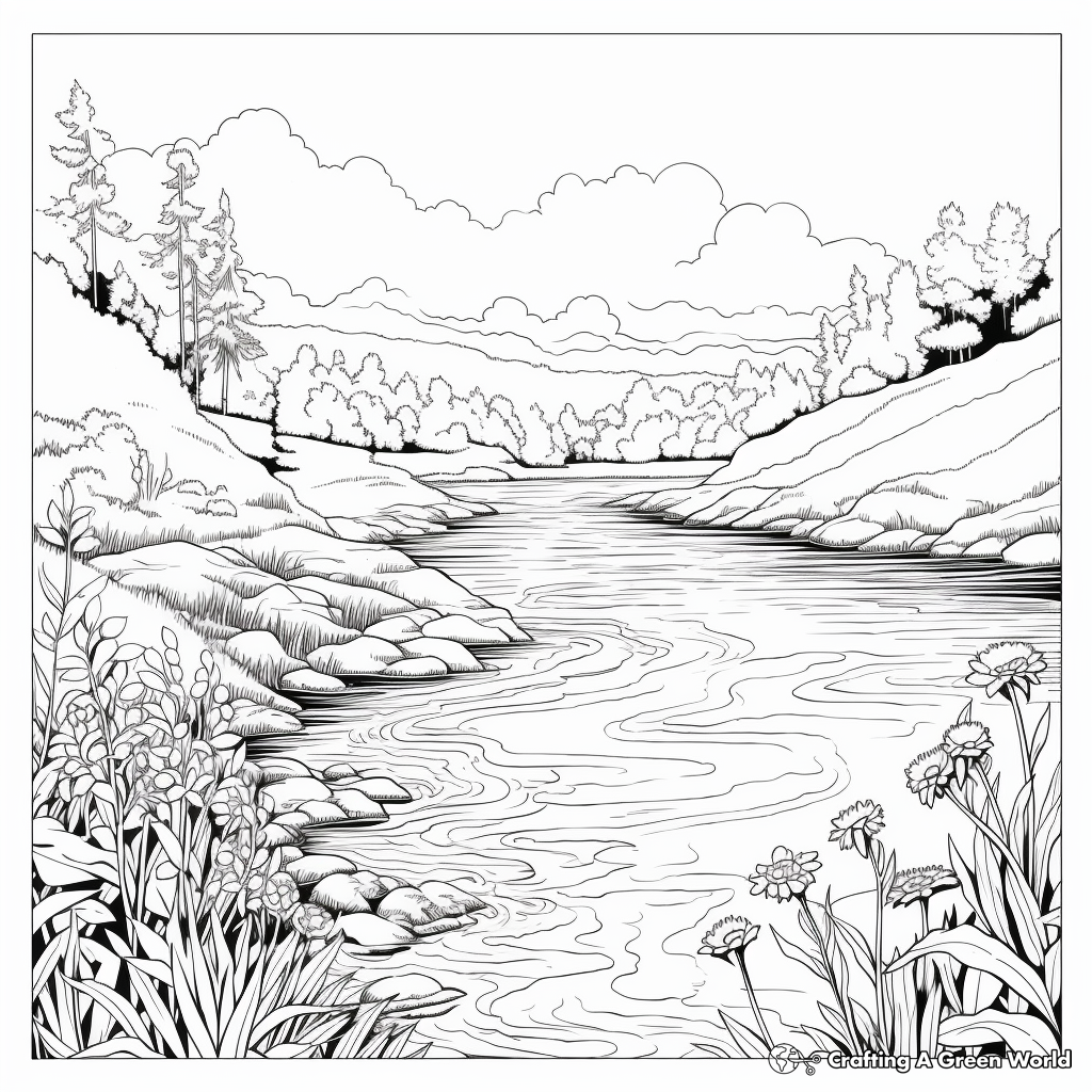 Nature coloring pages