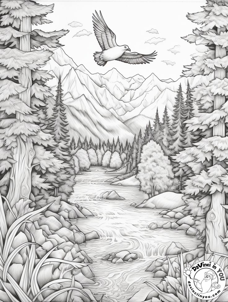 Explore nature with the free mountain coloring book featuring printable pages cartoon coloring pages coloring pages adult colouring printables