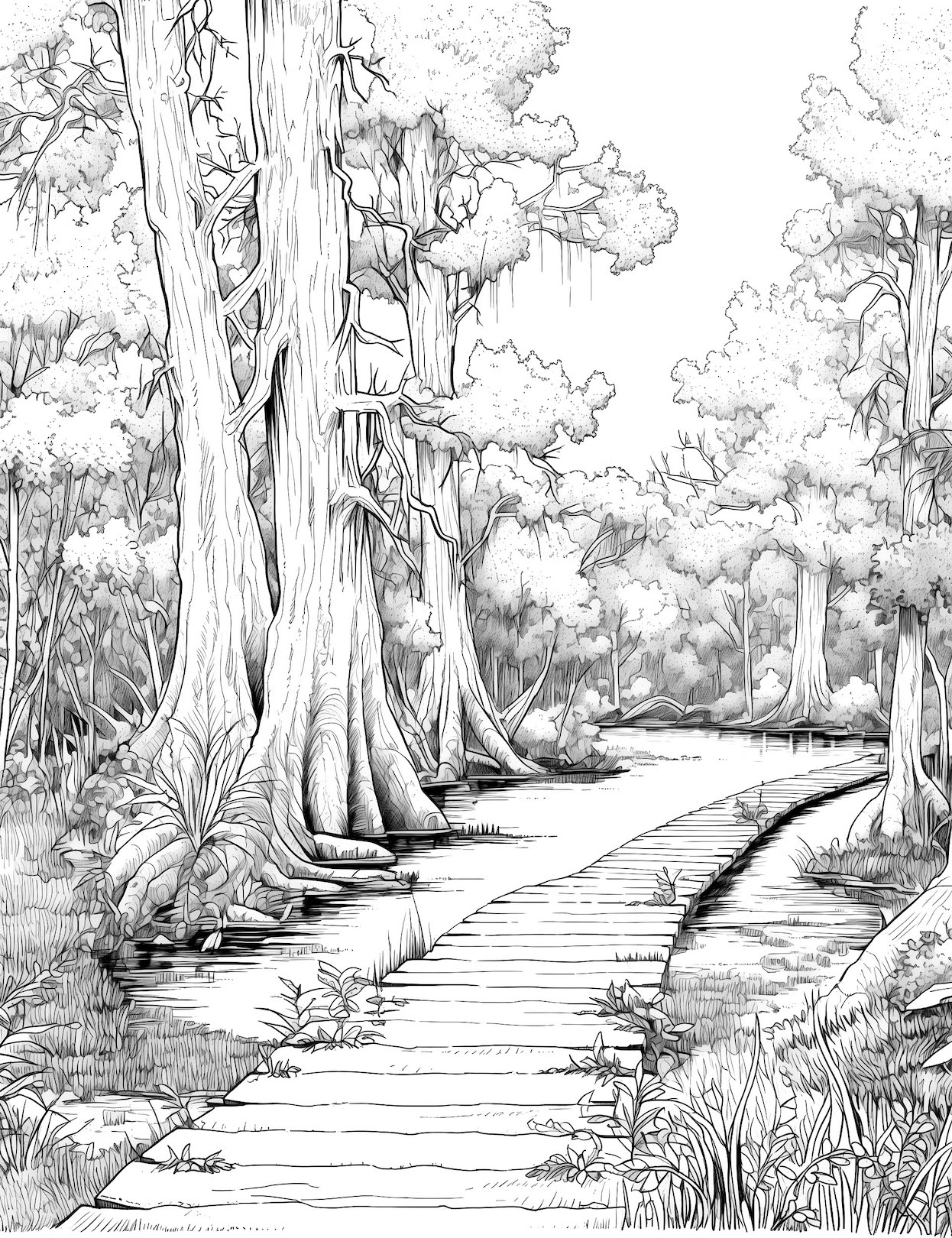 Breathtaking nature coloring pages