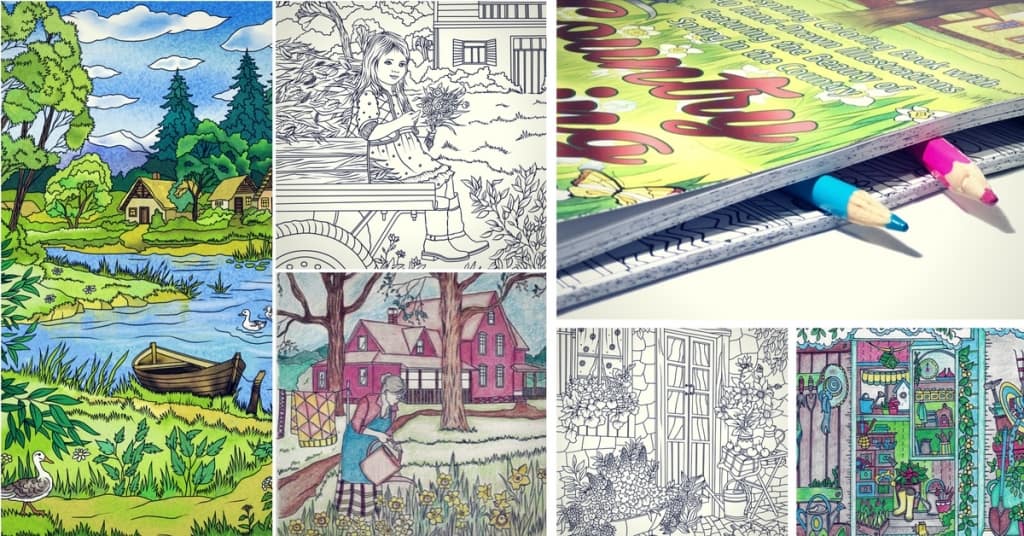 Best adult coloring pages to print featuring country scenes and nature â favoreads coloring club