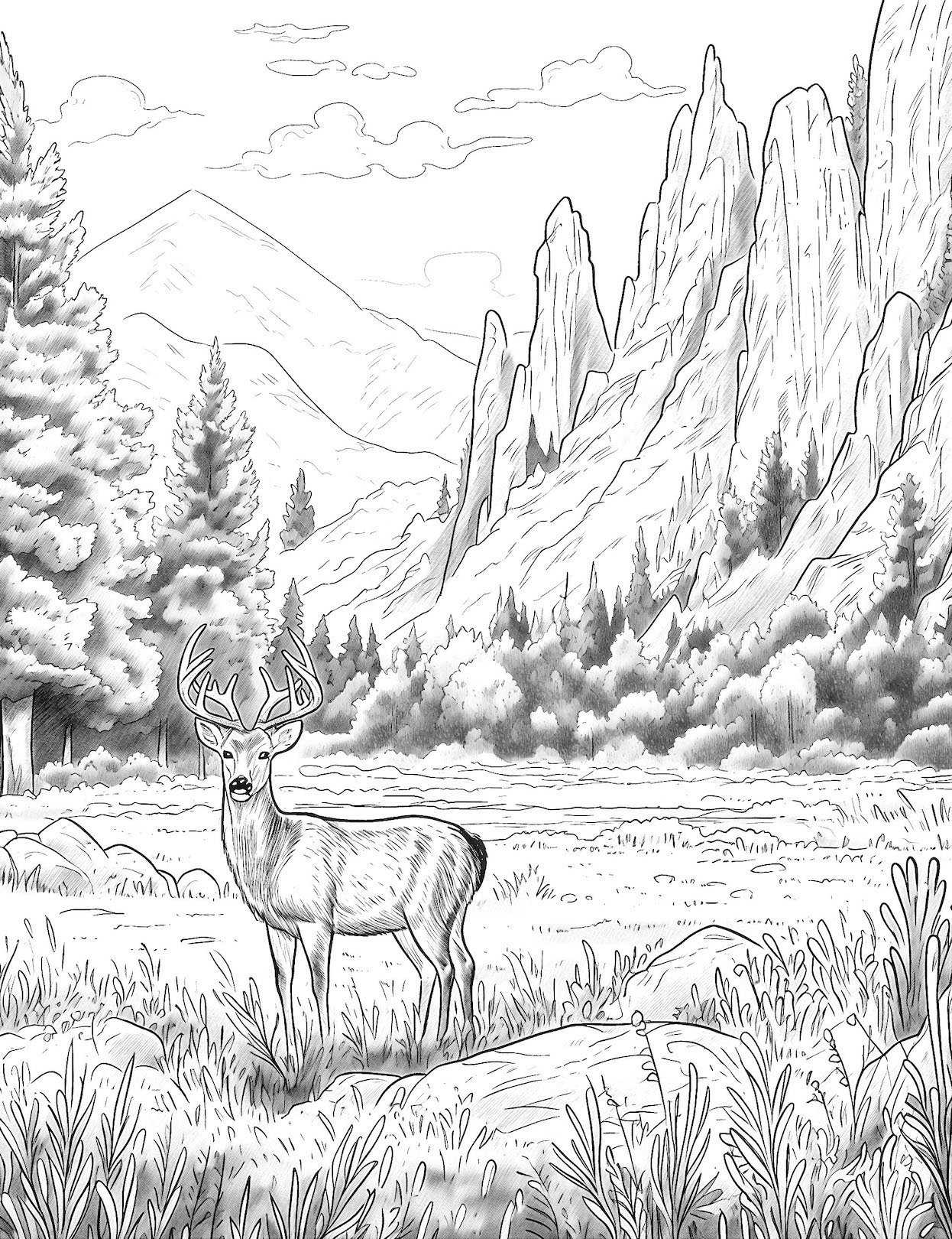 Breathtaking nature coloring pages