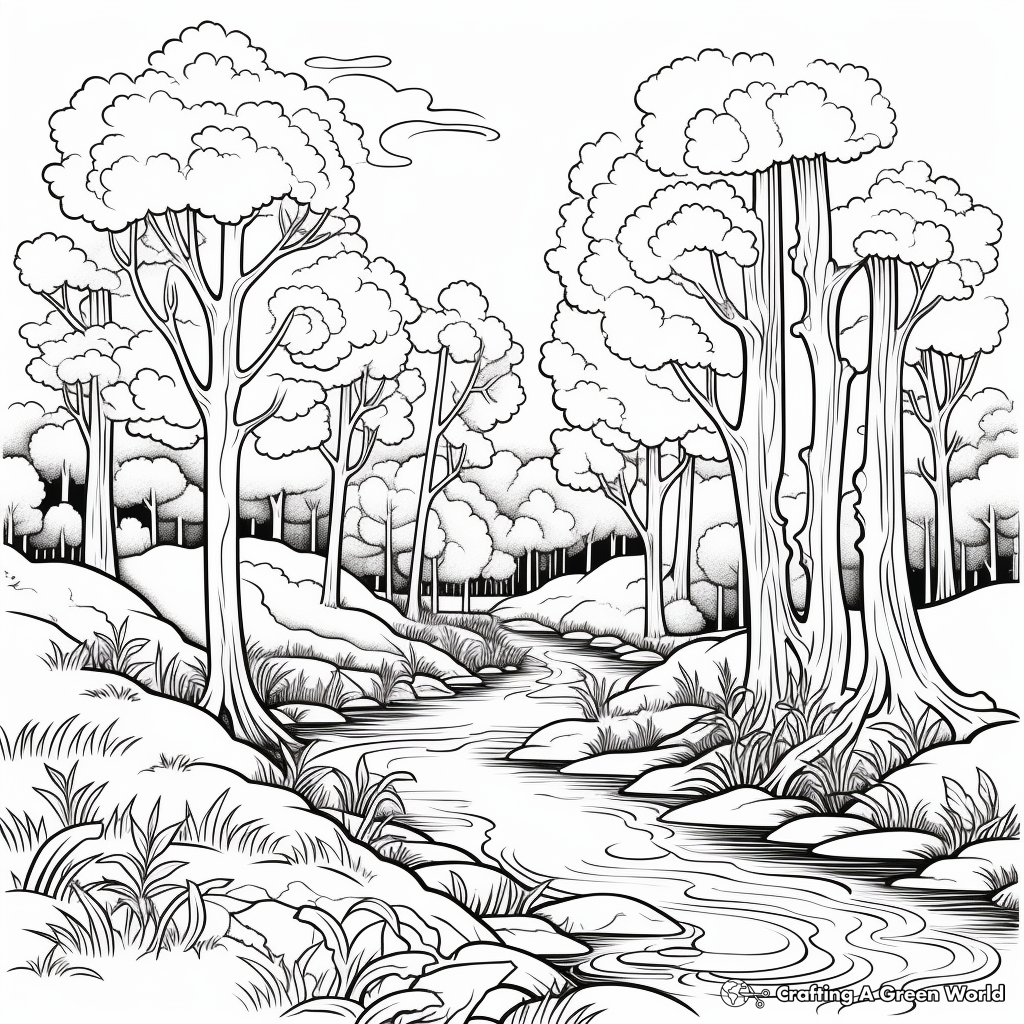 Nature coloring pages for adults