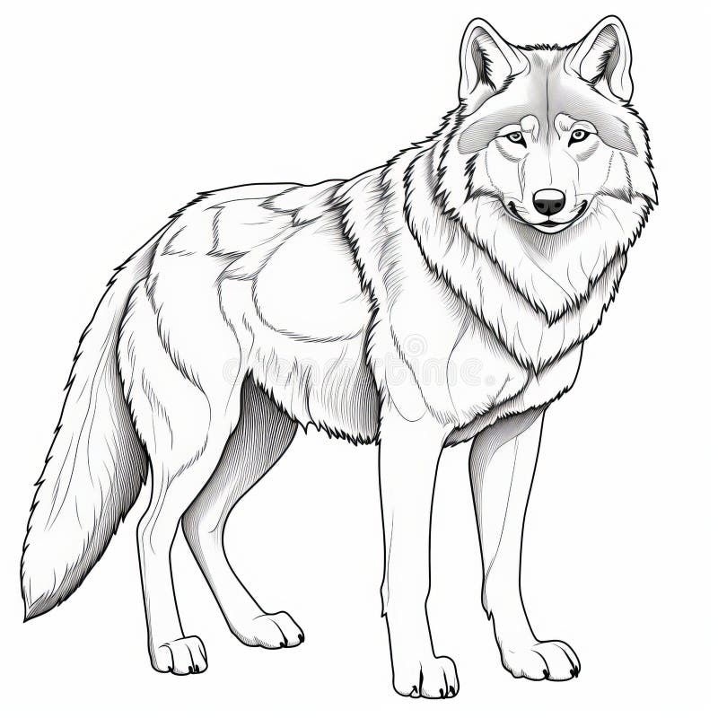 Wolf linework stock illustrations â wolf linework stock illustrations vectors clipart