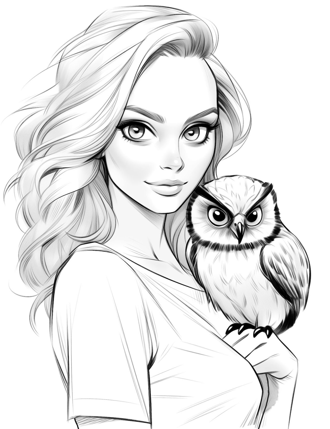 Fascinating owl coloring pages free printable