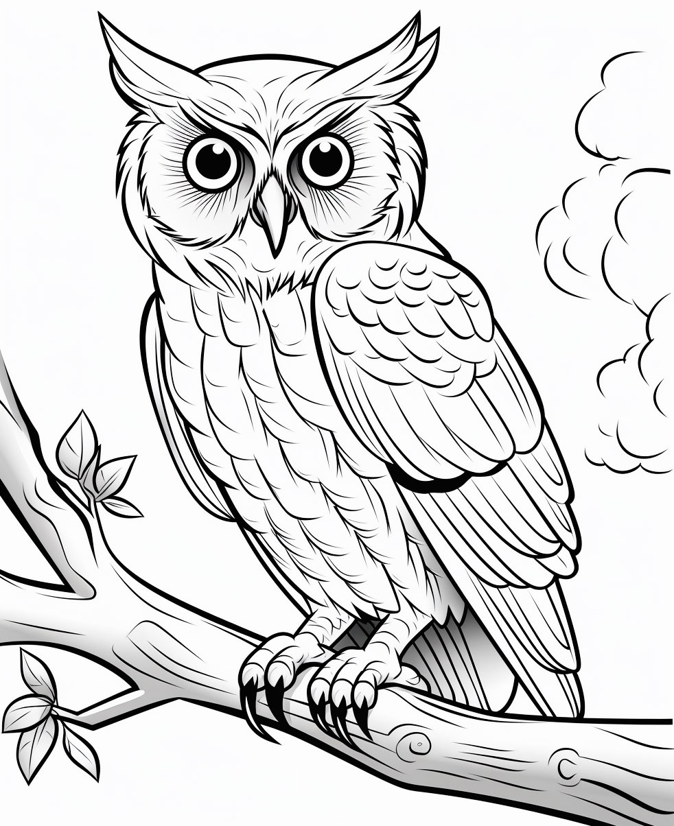 Coloring page owl eagle owl coloring books for children years old coloring pages