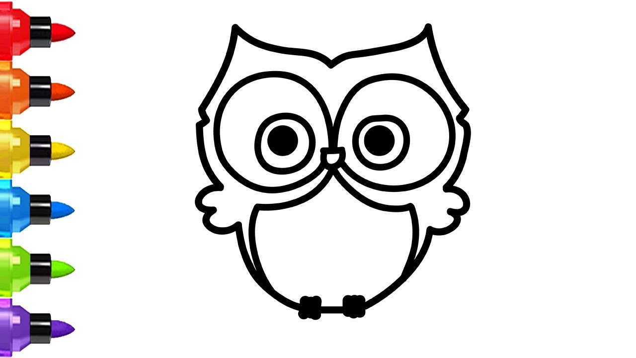 How to draw a owl for kids