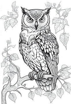 Owl coloring pages images â browse photos vectors and video