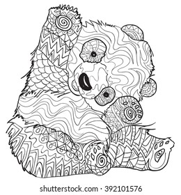 Panda coloring page images stock photos d objects vectors