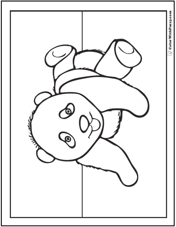 Panda coloring pages bamboo and baby pandas