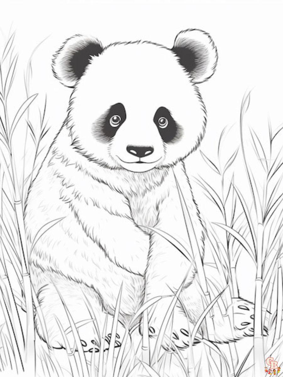 Discover the panda coloring pages