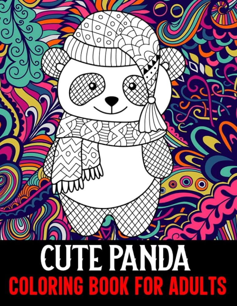 Cute panda loring book for adults adorable panda loring book ntaining mandala panda loring pages best gift for panda lovers illustrations real books