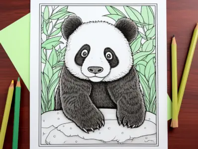 Panda coloring pages free printable sheets