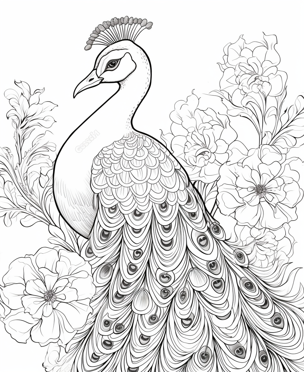 Peacock coloring books for children years old coloring pages