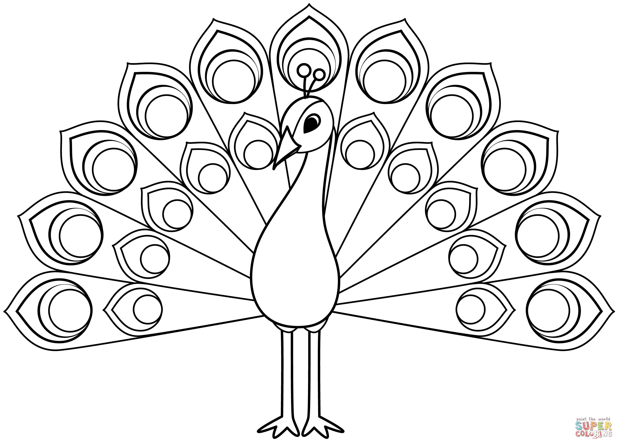 Peacock coloring page free printable coloring pages