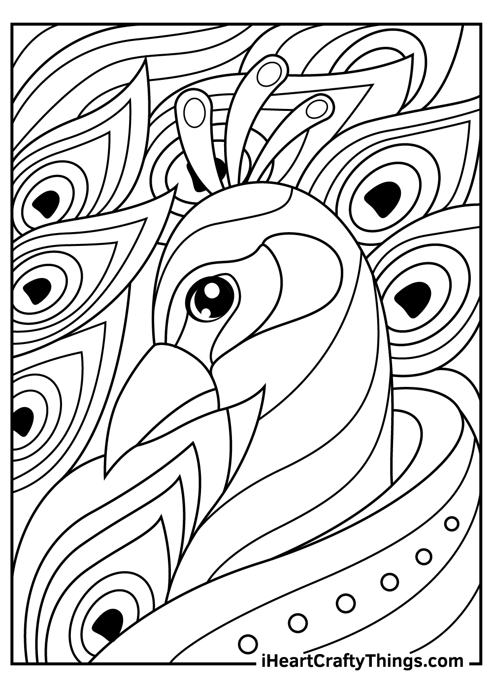 Peacocks coloring pages free printables