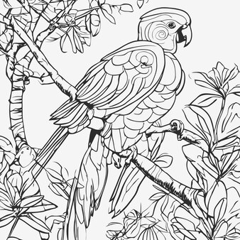 Page peacock coloring book images