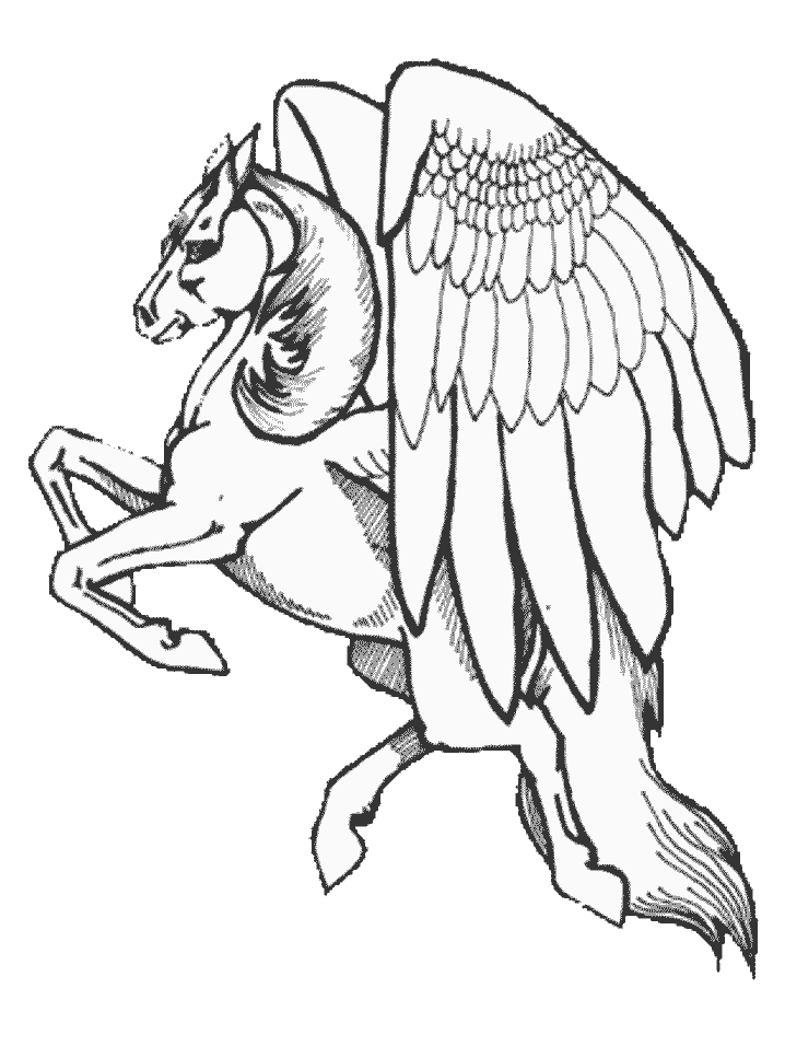 Free printable pegasus coloring pages for kids