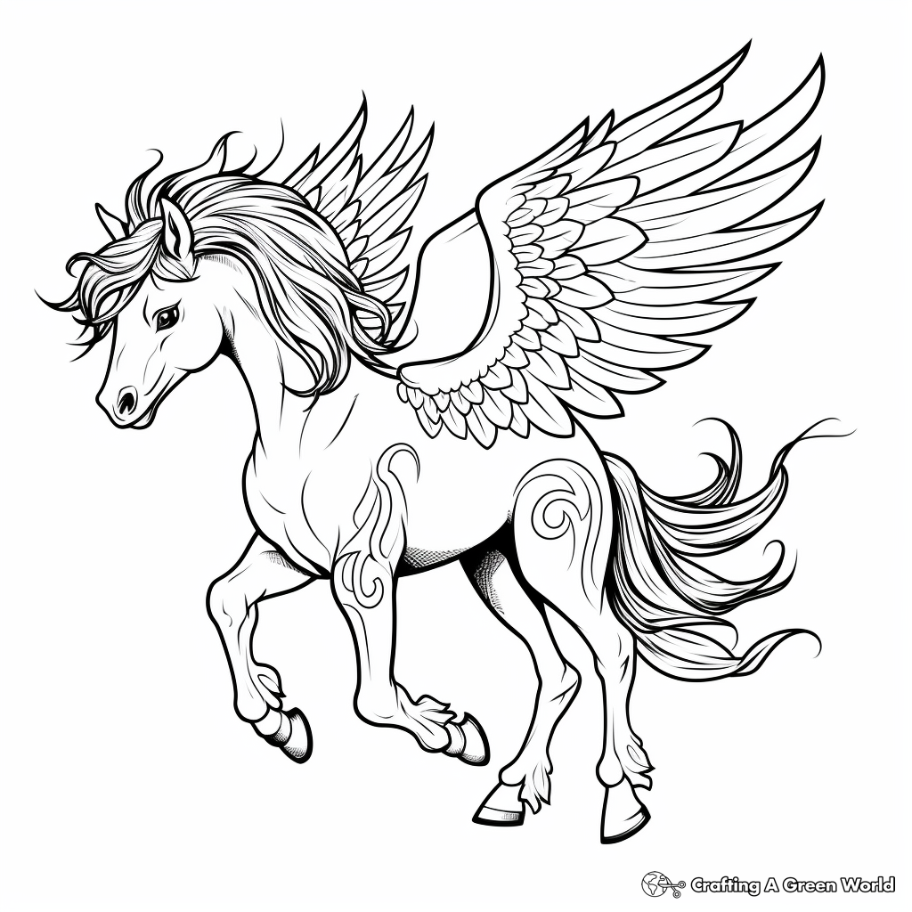 Unicorn pegasus coloring pages